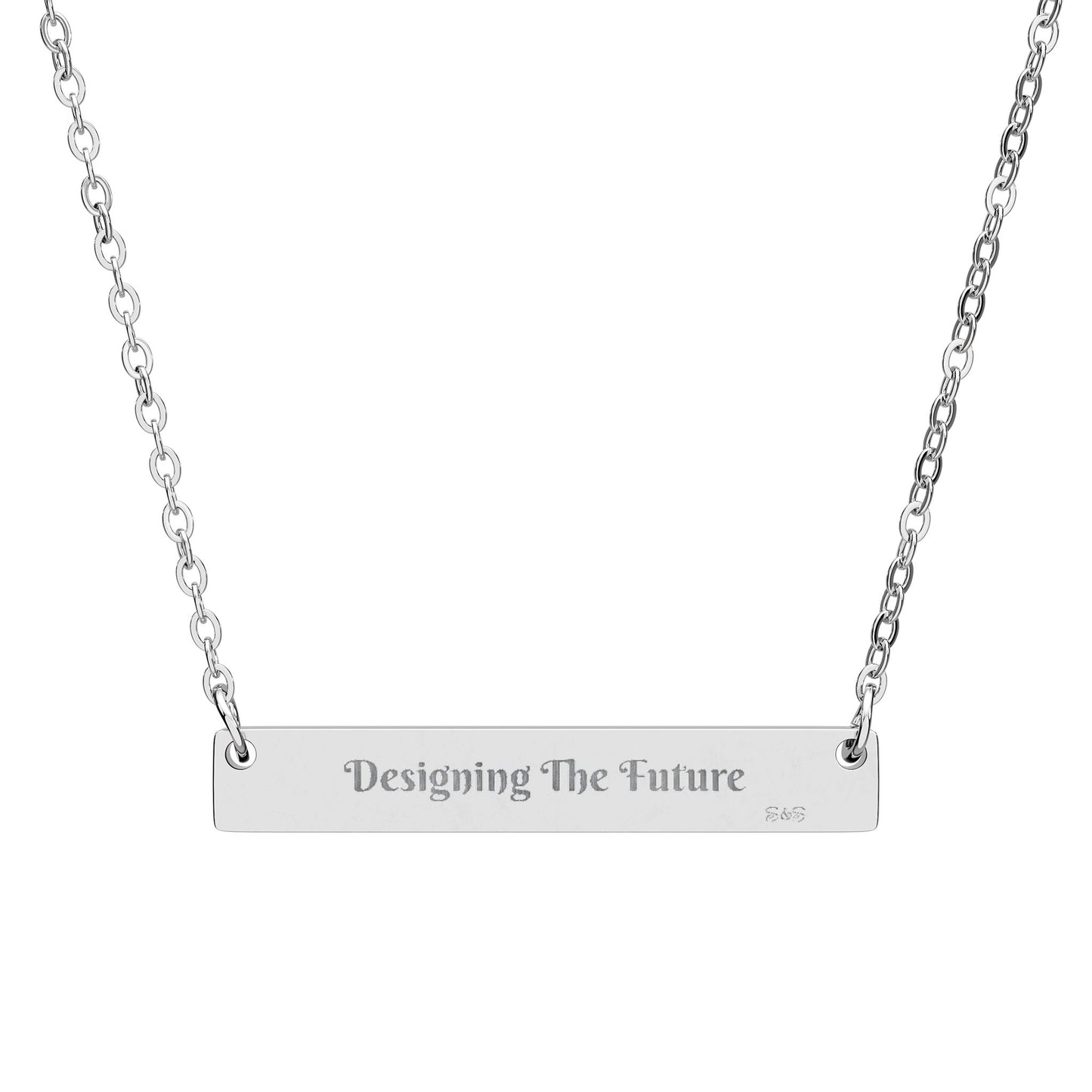 Engraved Horizontal Bar Necklace: Designing The Future Pendant
