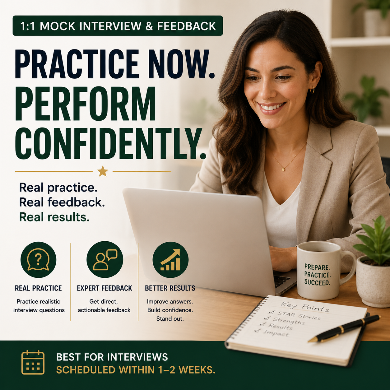 1:1 Mock Interview & Feedback Session
