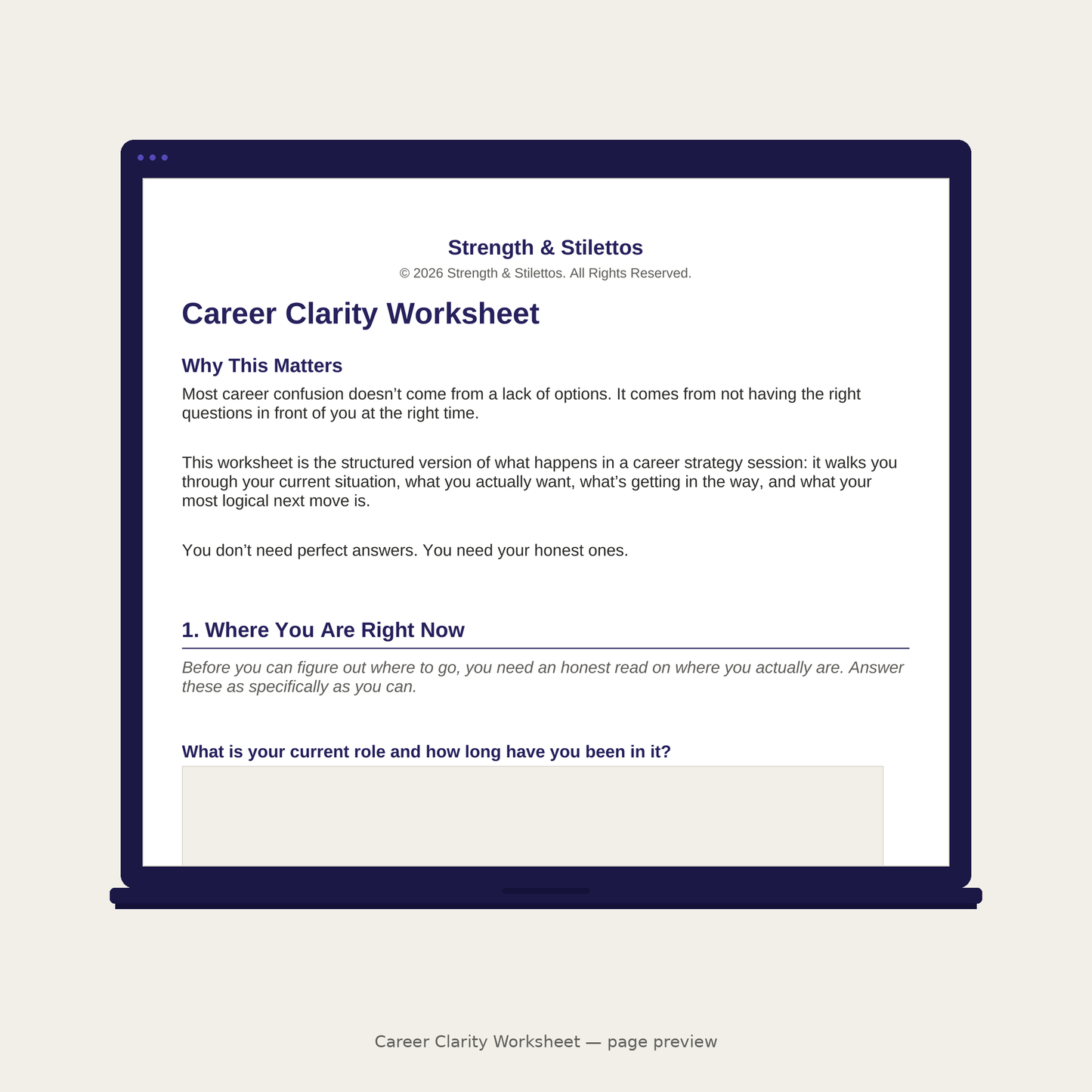 Career Clarity Worksheet